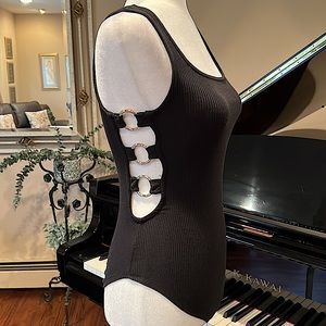 NWT Black Gold Ring Bodysuit